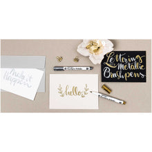 Load image into Gallery viewer, Metallic Gold &amp; Silver Brush Pens