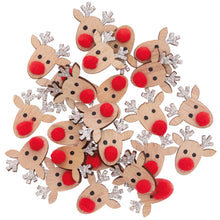 Load image into Gallery viewer, Silver Reindeer Wooden Confetti