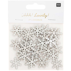 White Snowflake Wooden Confetti