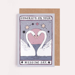 Swans Wedding Card