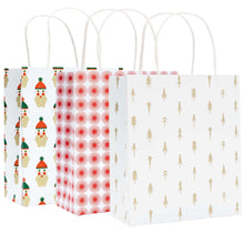 Load image into Gallery viewer, Set Of 3 Red And Gold Festive Gift Bags
