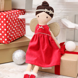 Red Velvet Fairy Linen Soft Doll