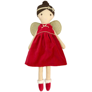 Red Velvet Fairy Linen Soft Doll