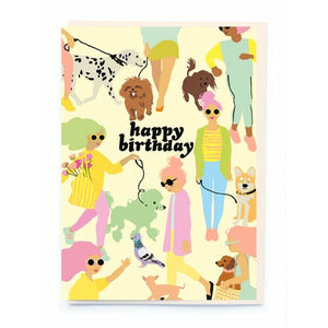 Dog Walkers Birthday Card