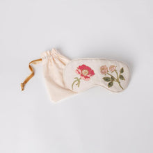 Load image into Gallery viewer, British Blooms Cream Embroidered Eye Mask