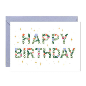 Happy Birthday Foliage Card