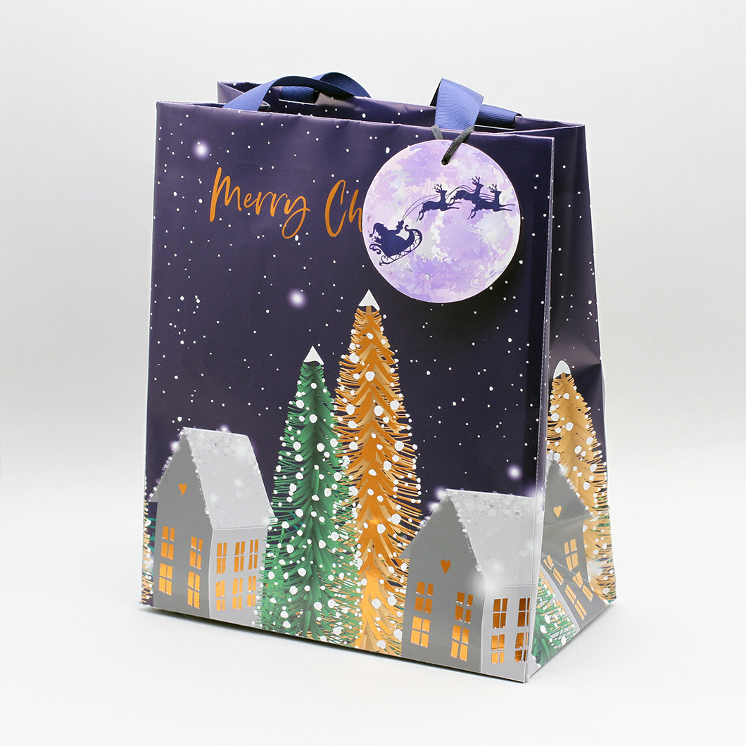 Christmas Village Portrait Gift Bag