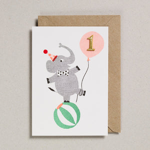 Iron On Age 1 Balloon Birthday Card