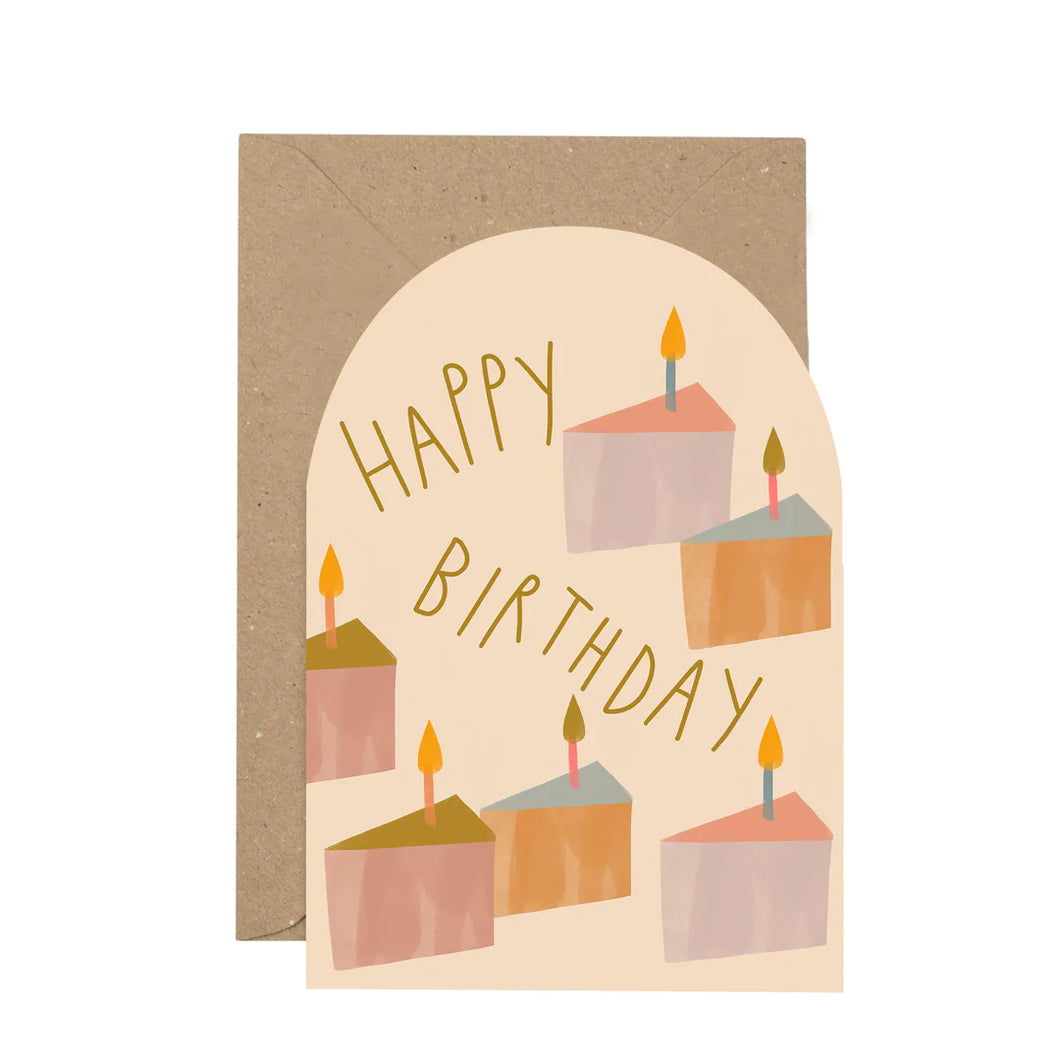 Cake Happy Birthday Curved Card