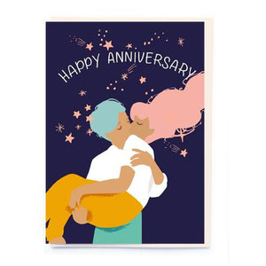 Happy Anniversary Kissing Card