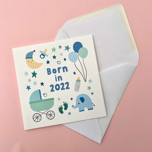 Born in 2023 New Baby Boy Card