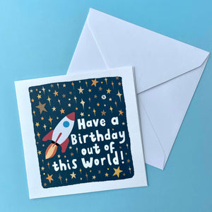 Rocket Birthday Card