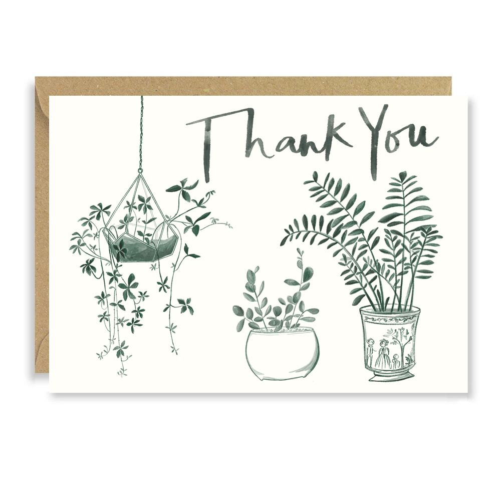 Thank You House Plants Card