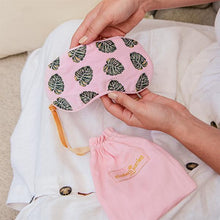 Load image into Gallery viewer, Monstera Pink Velvet Eye Mask