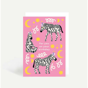 Birthday Zebras Card