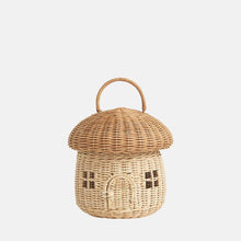 Load image into Gallery viewer, Natural Mushroom Rattan Basket