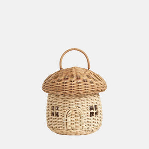 Natural Mushroom Rattan Basket