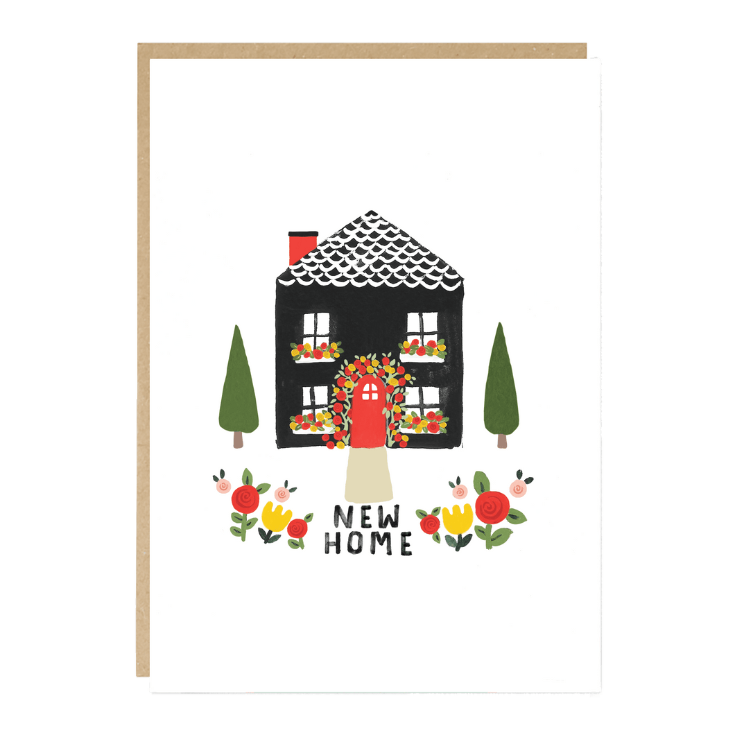 Floral New Home Greeting Card