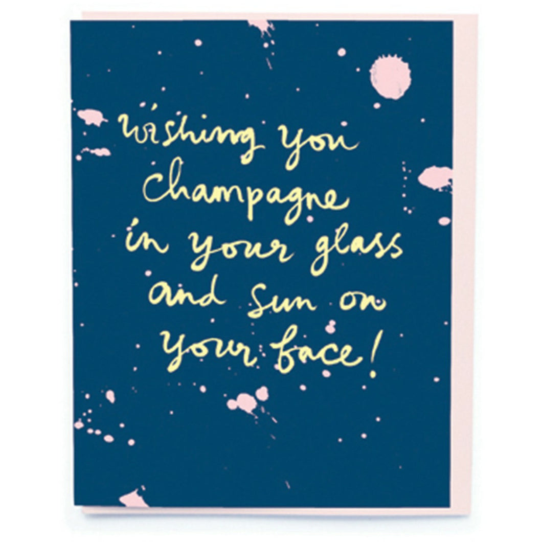 Wishing You Champagne Birthday Card