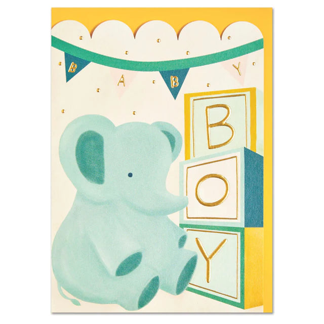 Baby Boy Elephant Card