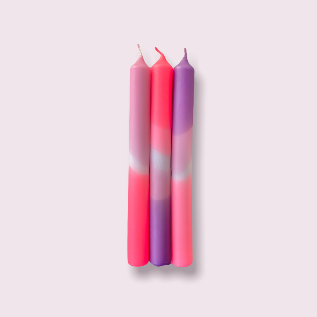 Dirty Rio Dip Dye Neon Candles