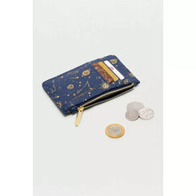 Load image into Gallery viewer, Navy Celestial Card Purse