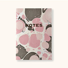 Load image into Gallery viewer, Hand Marbled Pink Notebook