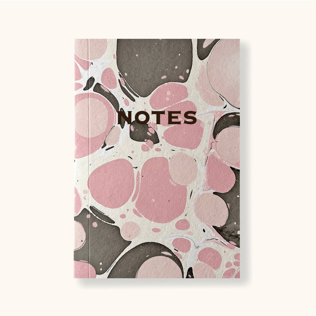 Hand Marbled Pink Notebook