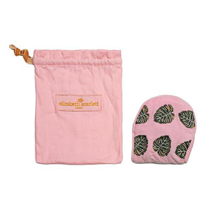 Monstera Pink Velvet Eye Mask