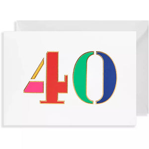 40 Multi Colour Birthday Card