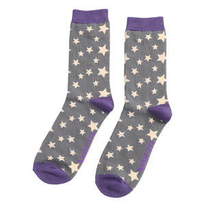 Star Grey Bamboo Socks