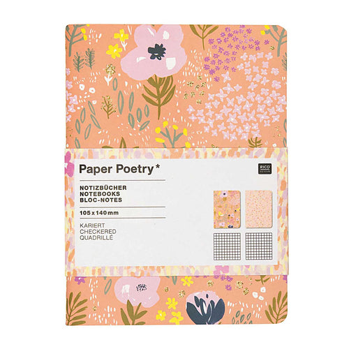 Floral And Polka Dot Mini A6 Notebooks