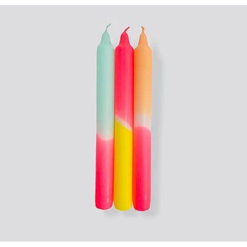 Sunshine Club Dip Dye Neon Candles